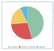 Wagon wheel of Rahul's 95 against Kings XI Punjab